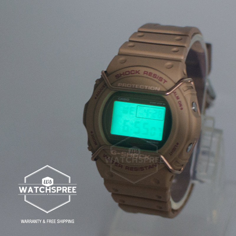 Casio G-Shock DW-5700 Lineup Tone-on-Tone Series Light Brown Resin Band Watch DW5700PT-5D DW-5700PT-5D DW-5700PT-5