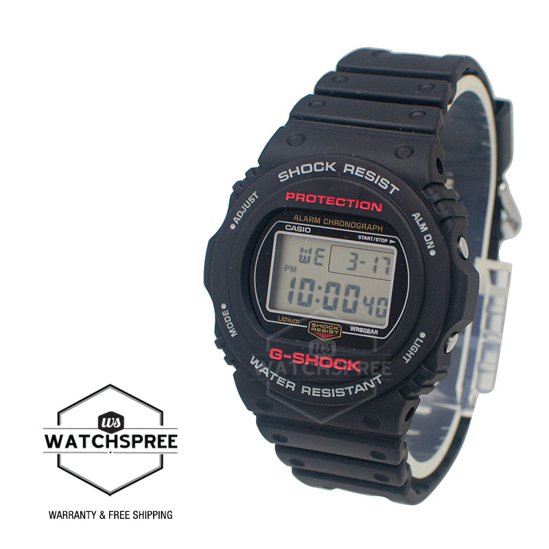 Casio G-Shock DW-5700 Lineup Black Resin Band Watch DW5750UE-1D DW-5750UE-1D DW-5750UE-1
