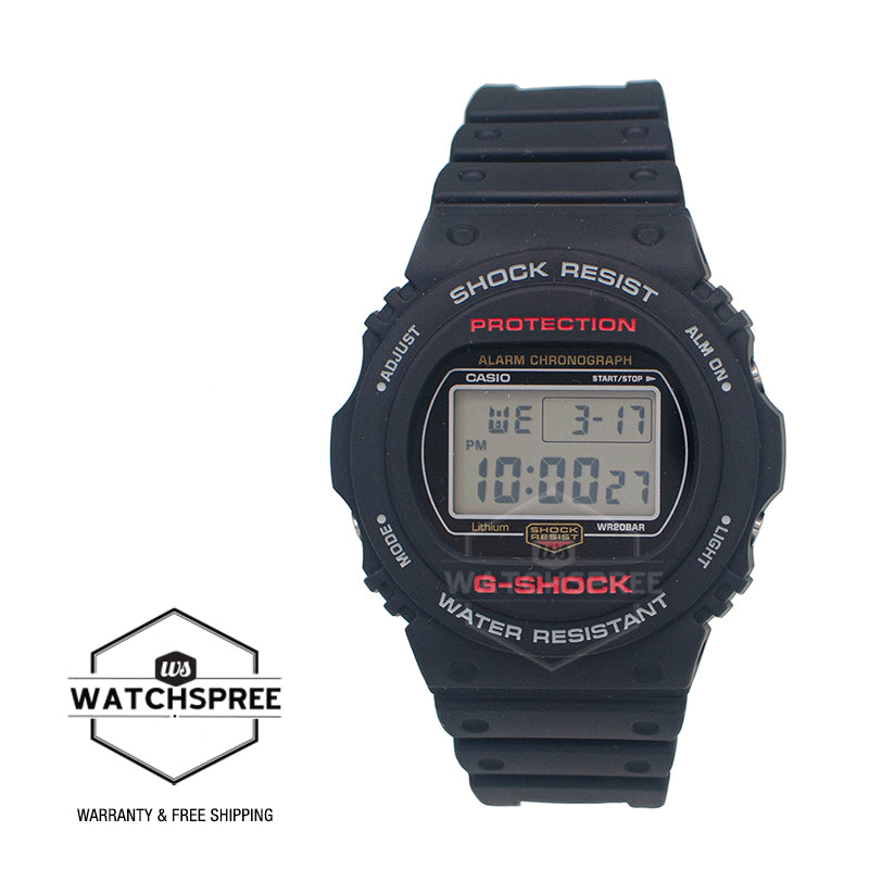 Casio G-Shock DW-5700 Lineup Black Resin Band Watch DW5750UE-1D DW-5750UE-1D DW-5750UE-1