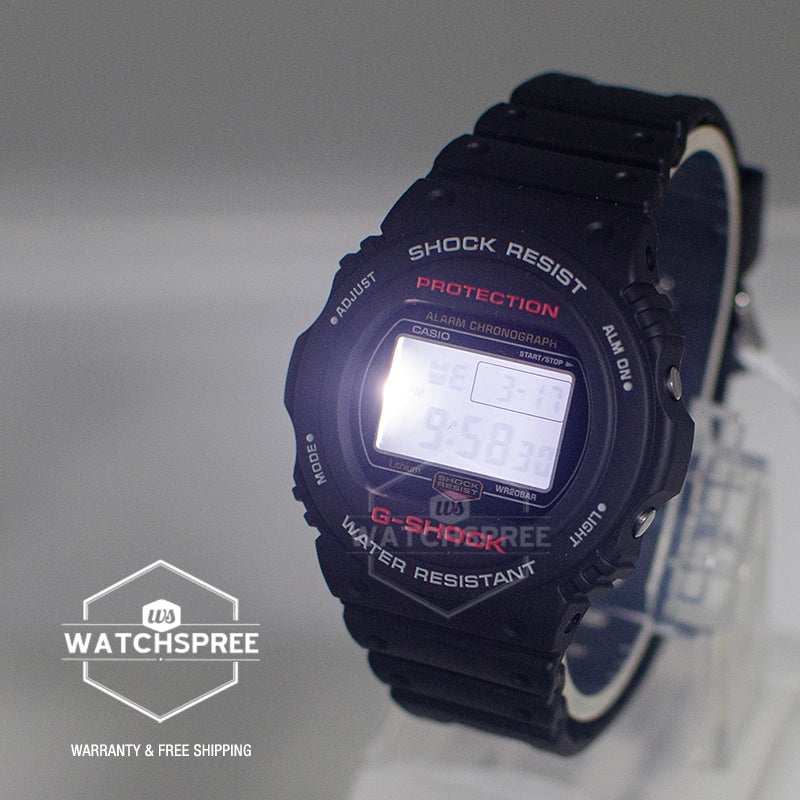 Casio G-Shock DW-5700 Lineup Black Resin Band Watch DW5750UE-1D DW-5750UE-1D DW-5750UE-1