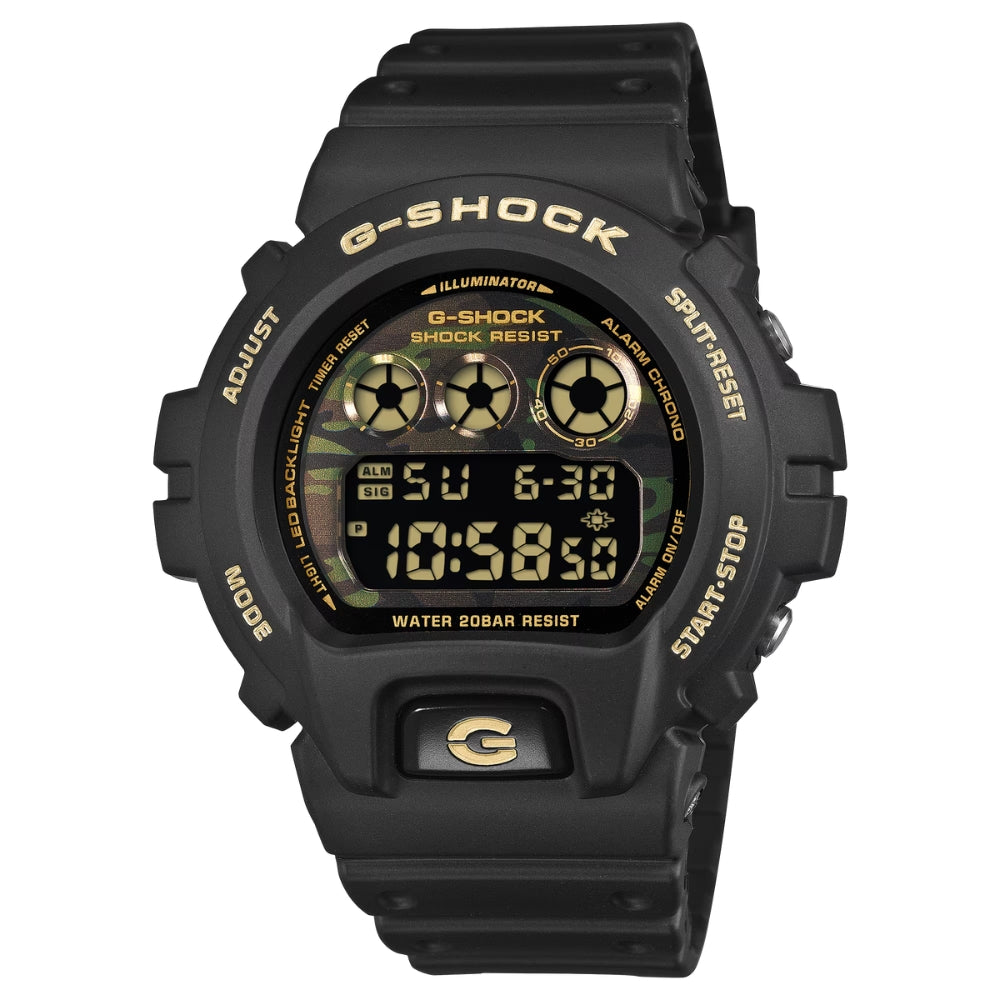 Casio G-Shock DW-6900 Lineup Bold Camo Series Black Resin Band Watch DW6900CF-1D DW-6900CF-1D DW-6900CF-1