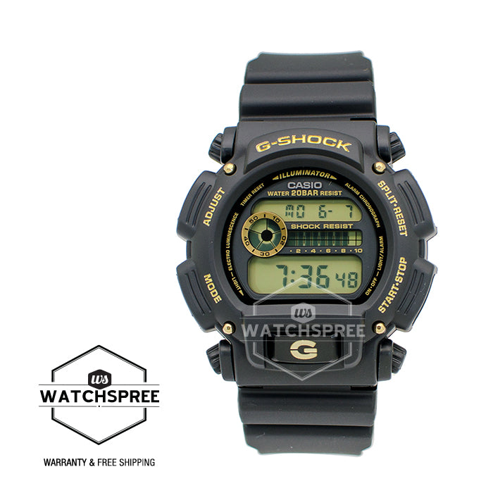 Casio G-Shock Special Color Models Black Resin Band Watch DW9052GBX-1A9 DW-9052GBX-1A9