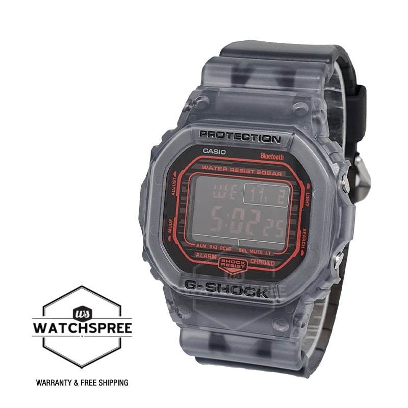 Casio G-Shock DWE-5600 Lineup Bluetooth Grey Translucent Gradated Resin Band DWB5600G-1D DW-B5600G-1D DW-B5600G-1