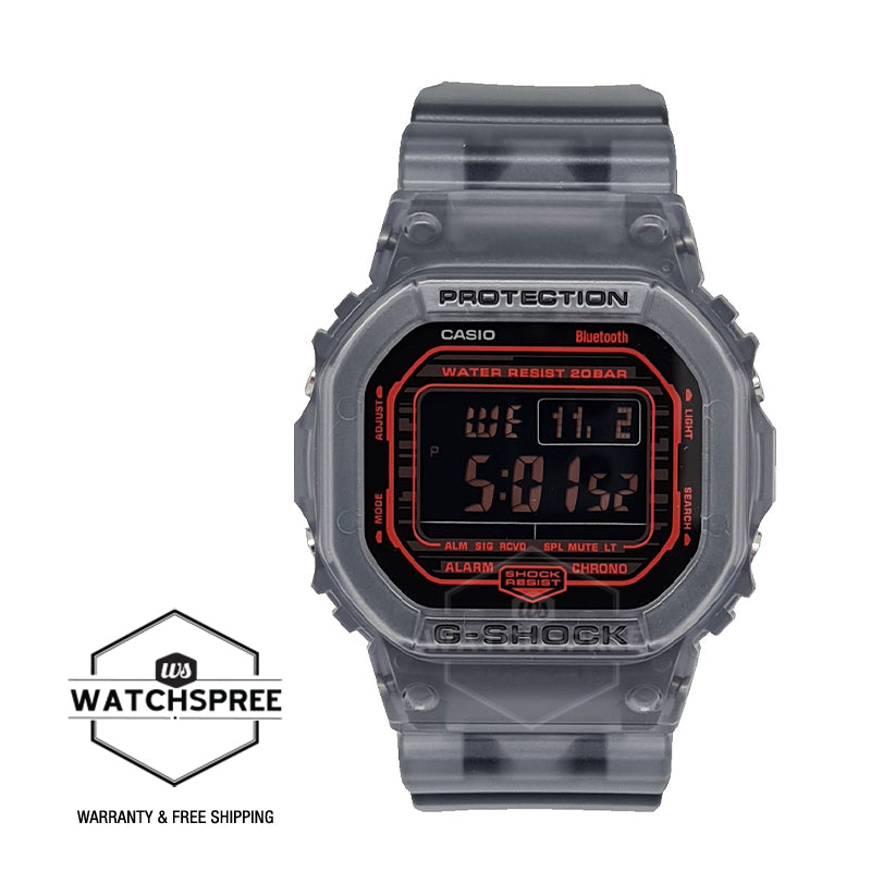 Casio G-Shock DWE-5600 Lineup Bluetooth Grey Translucent Gradated Resin Band DWB5600G-1D DW-B5600G-1D DW-B5600G-1