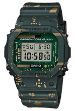 Load image into Gallery viewer, Casio G-Shock 5600 Carbon Core Guard Structure Lineup Circuit Board Print Matte Semitransparent Dark Green Resin Band Watch DWE5600CC-3D DWE-5600CC-3D DWE-5600CC-3
