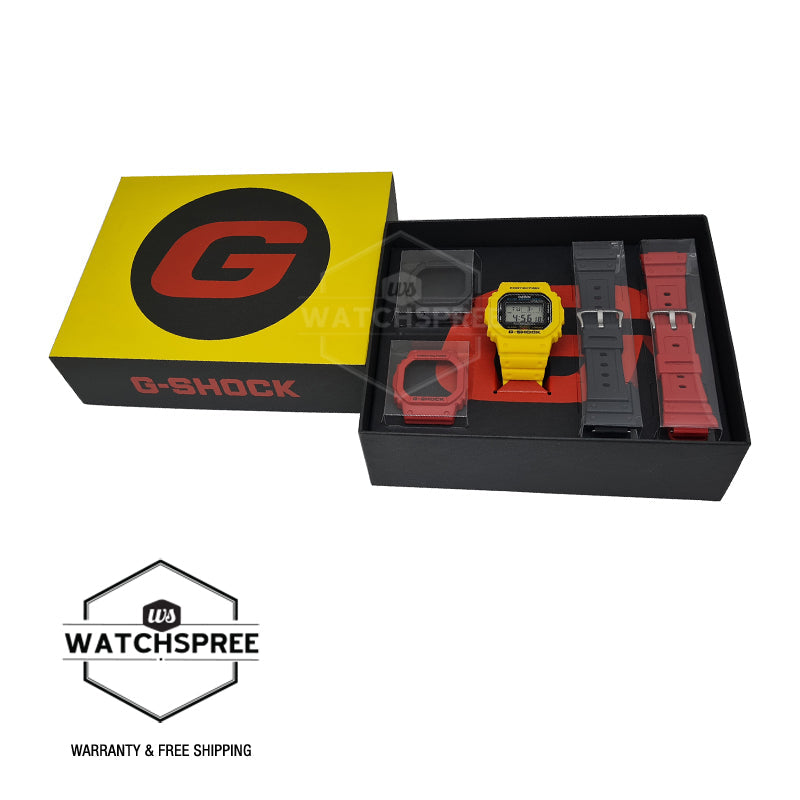 Casio G-Shock Limited Edition DWE-5600 Lineup Yellow Resin Band Watch DWE5600R-9D DWE-5600R-9D DWE-5600R-9