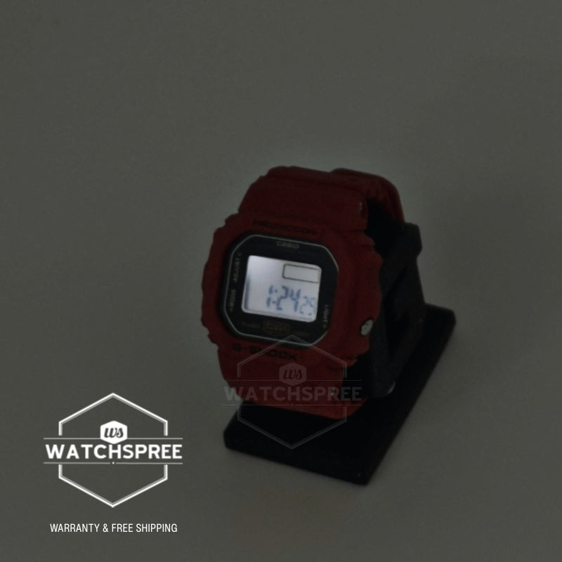 Casio G-Shock nano DWN-5600 Lineup Bio-Based Red Resin Band Watch DWN5600-4D DWN-5600-4D DWN-5600-4