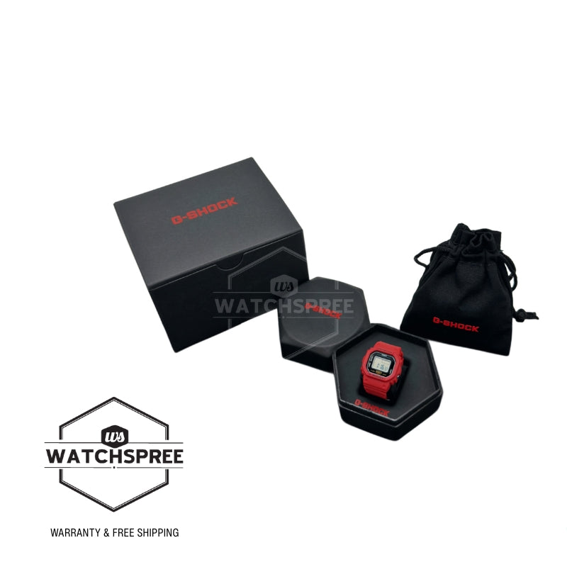 Casio G-Shock nano DWN-5600 Lineup Bio-Based Red Resin Band Watch DWN5600-4D DWN-5600-4D DWN-5600-4