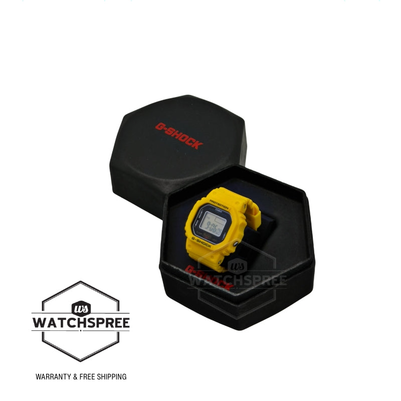 Casio G-Shock nano DWN-5600 Lineup Bio-Based Yellow Resin Band Watch DWN5600-9D DWN-5600-9D DWN-5600-9