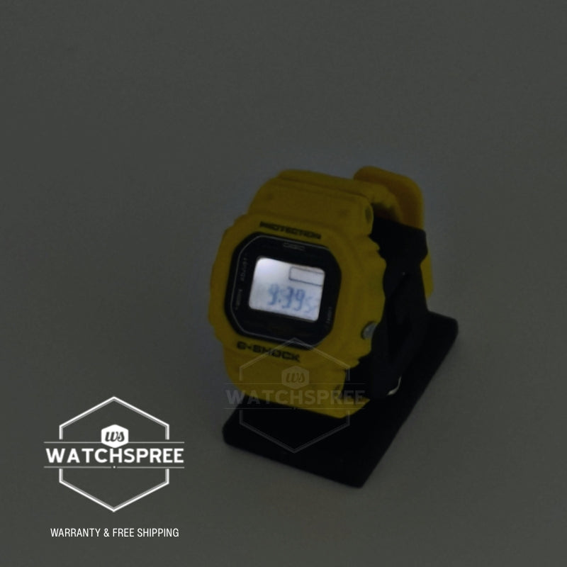 Casio G-Shock nano DWN-5600 Lineup Bio-Based Yellow Resin Band Watch DWN5600-9D DWN-5600-9D DWN-5600-9