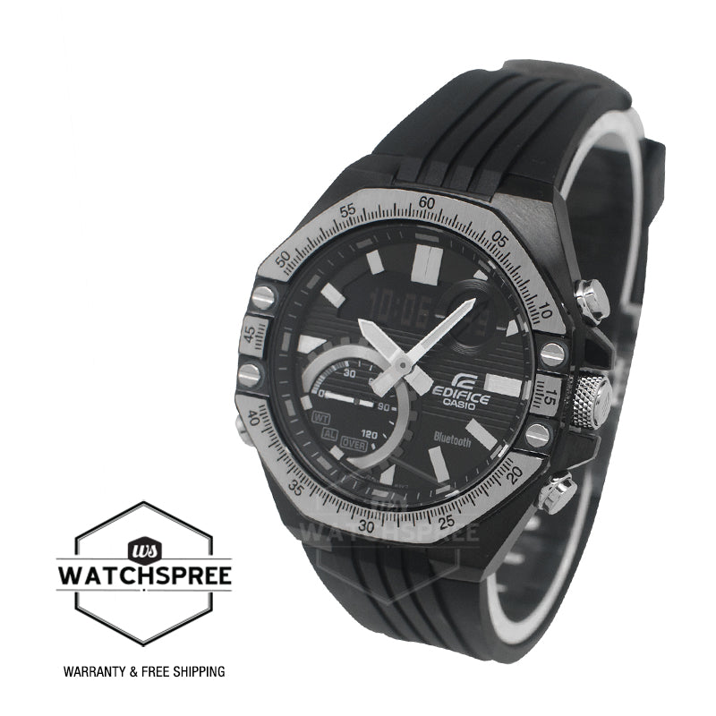 Casio Edifice ECB-10 Lineup Automotive Toolkit Inspired Design Bluetooth¨ Black Resin Band Watch ECB10TP-1A ECB-10TP-1A