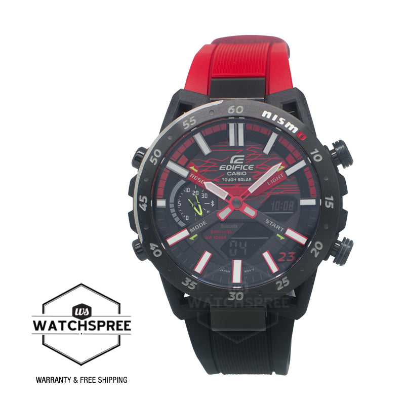 Casio Edifice Limited Edition NISMO MY23 Edition SOSPENSIONE ECB-2000 Lineup Solar Powered Bluetooth Red and Black Resin Band Watch ECB2000NIS-1A ECB-2000NIS-1A