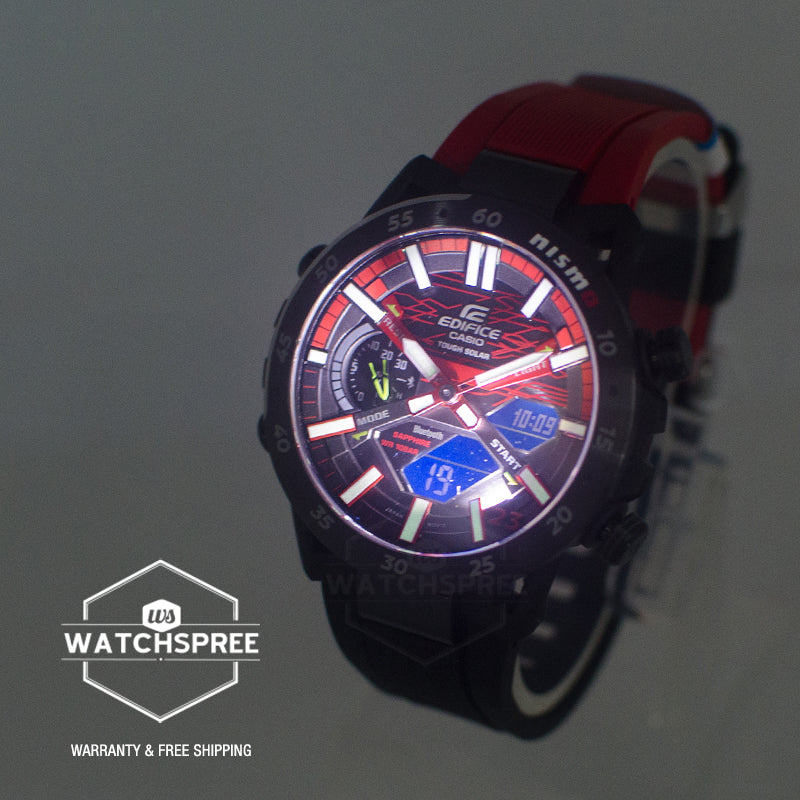 Casio Edifice Limited Edition NISMO MY23 Edition SOSPENSIONE ECB-2000 Lineup Solar Powered Bluetooth Red and Black Resin Band Watch ECB2000NIS-1A ECB-2000NIS-1A