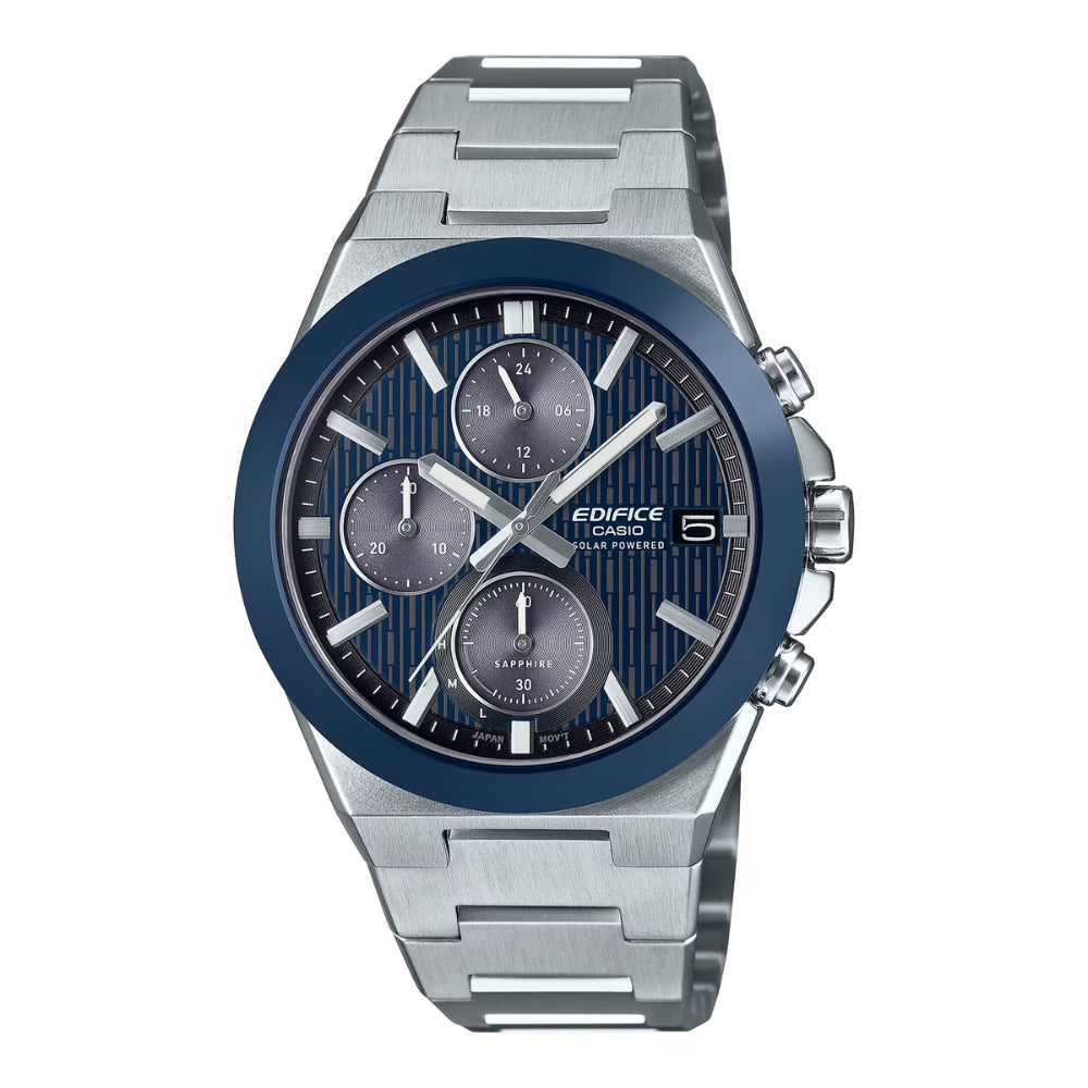 Casio Edifice EFS-S650 Lineup Solar Chronograph Stainless Steel Band Watch EFSS650D-2A EFS-S650D-2A