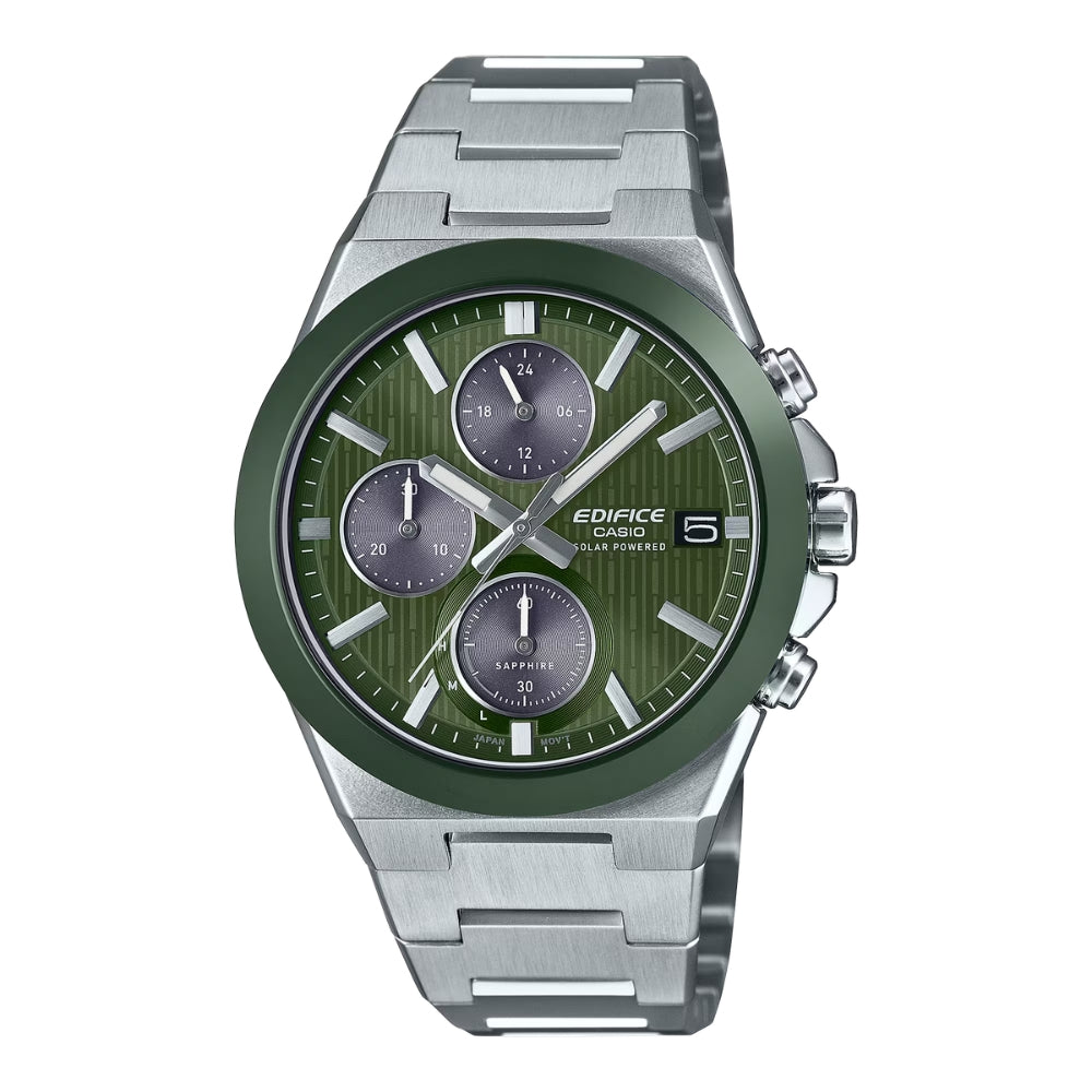 Casio Edifice EFS-S650 Lineup Solar Chronograph Stainless Steel Band Watch EFSS650D-3A EFS-S650D-3A