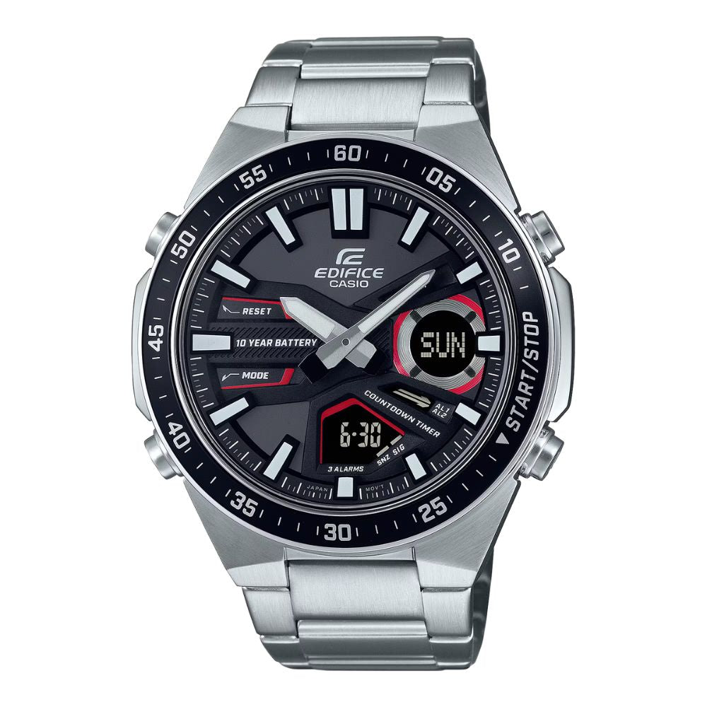 Casio Edifice EFV-C Lineup Analog-Digital Stainless Steel Band Watch EFVC110D-1A4 EFV-C110D-1A4