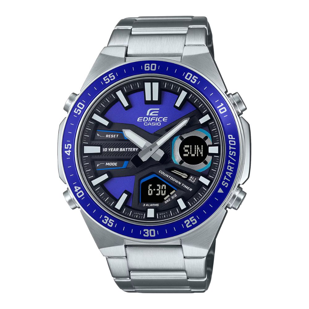 Casio Edifice EFV-C Lineup Analog-Digital Stainless Steel Band Watch EFVC110D-2A EFV-C110D-2A