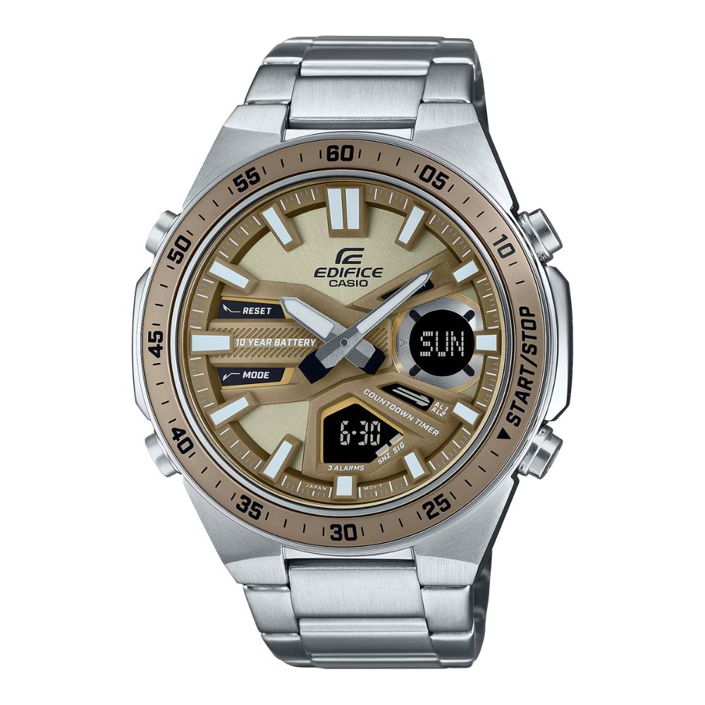Casio Edifice EFV-C Lineup Analog-Digital Stainless Steel Band Watch EFVC110D-5A EFV-C110D-5A