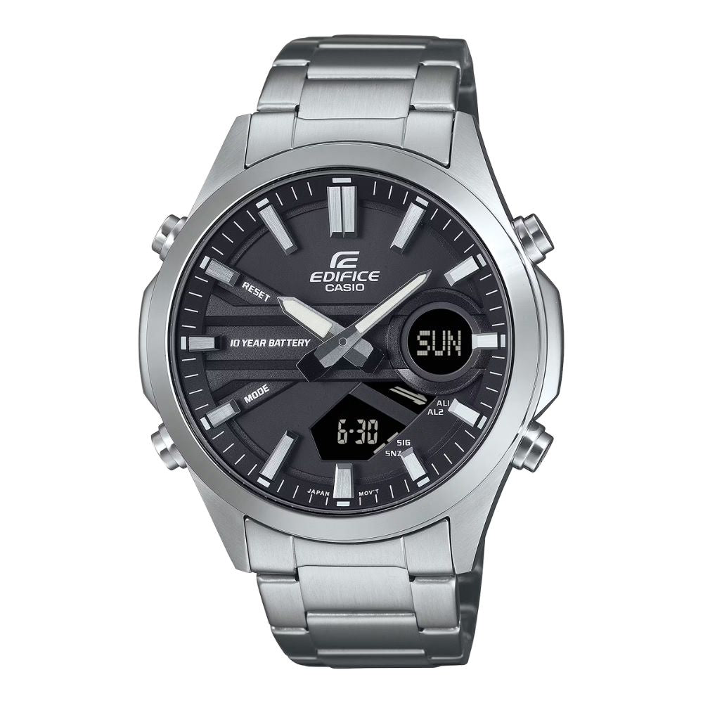 Casio Edifice EFV-C Lineup Analog-Digital Stainless Steel Band Watch EFVC120D-1A EFV-C120D-1A