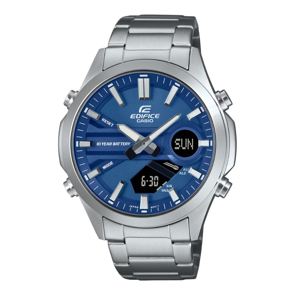 Casio Edifice EFV-C Lineup Analog-Digital Stainless Steel Band Watch EFVC120D-2A EFV-C120D-2A