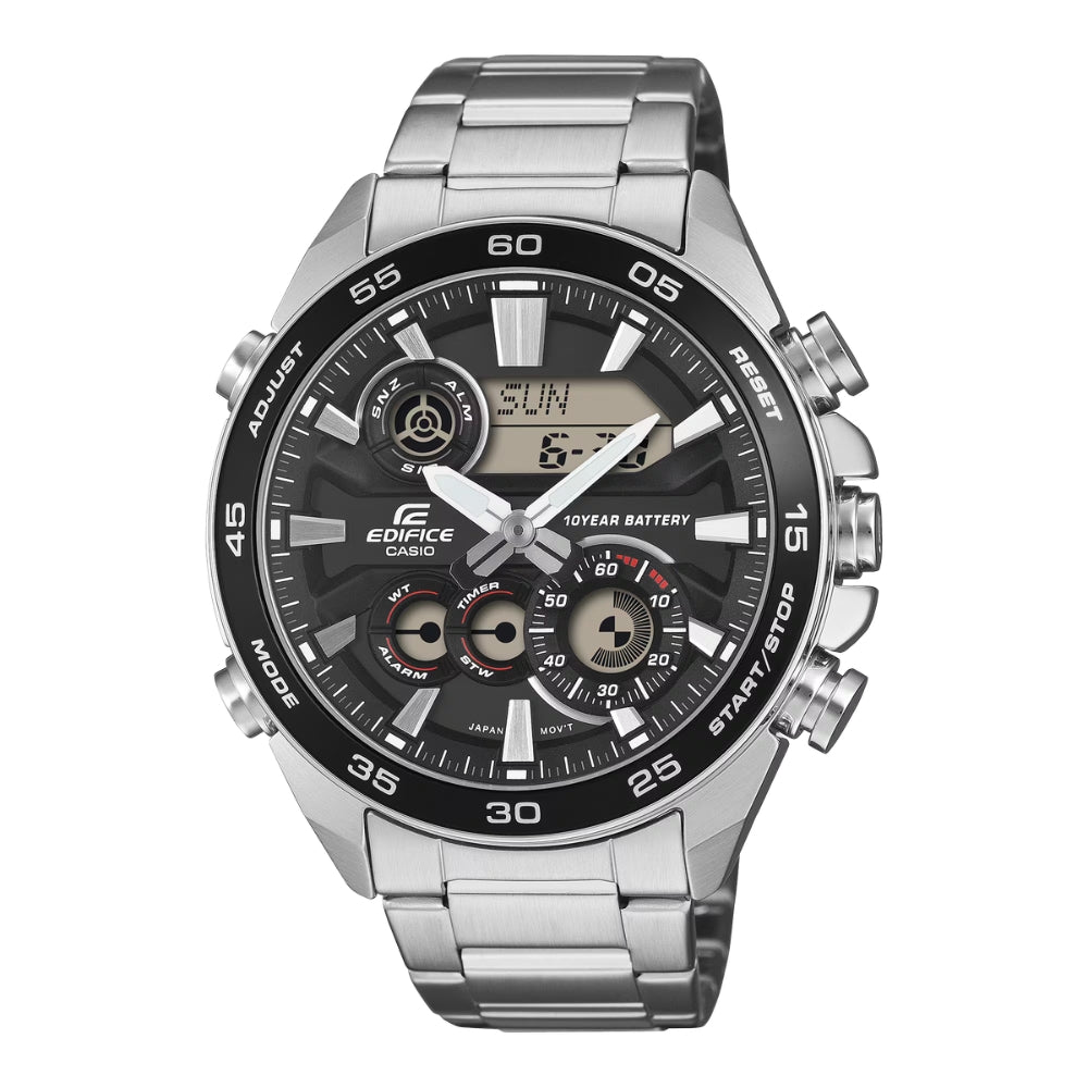 Casio Edifice ERA-130 Lineup Analog-Digital Stainless Steel Band Watch ERA130D-1A ERA-130D-1A