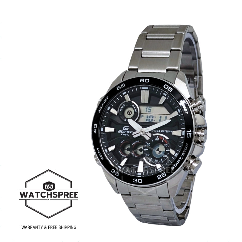 Casio Edifice ERA-130 Lineup Analog-Digital Stainless Steel Band Watch ERA130D-1A ERA-130D-1A