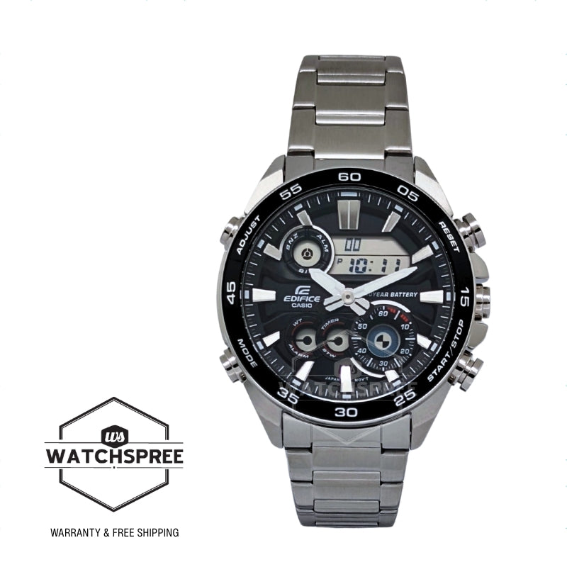 Casio Edifice ERA-130 Lineup Analog-Digital Stainless Steel Band Watch ERA130D-1A ERA-130D-1A
