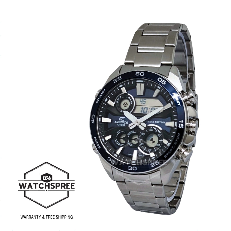 Casio Edifice ERA-130 Lineup Analog-Digital Stainless Steel Band Watch ERA130D-2A ERA-130D-2A