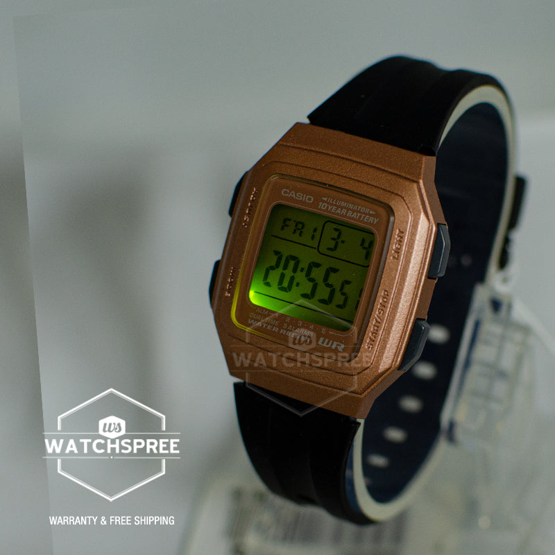 Casio Standard Digital Black Resin Band Watch F201WAM-5A F-201WAM-5A