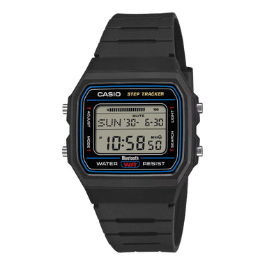 Casio Digital Bluetooth© Step Tracker Bio-Based Black Resin Band Watch FB100W-1A F-B100W-1A