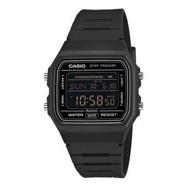 Casio Digital Bluetooth© Step Tracker Bio-Based Black Resin Band Watch FB100W-1B F-B100W-1B
