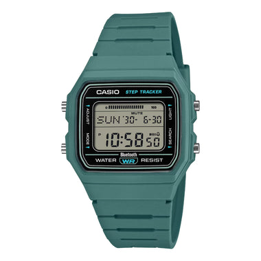 Casio Digital Bluetooth© Step Tracker Bio-Based Green Resin Band Watch FB100W-3A F-B100W-3A