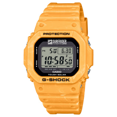 Casio G-Shock G-5600 Lineup SURFRIDER FOUNDATION JAPAN Collaboration Model Tough Solar Bio-Based Yellow Resin Band Watch G5600SFJ-9D G-5600SFJ-9D G-5600SFJ-9