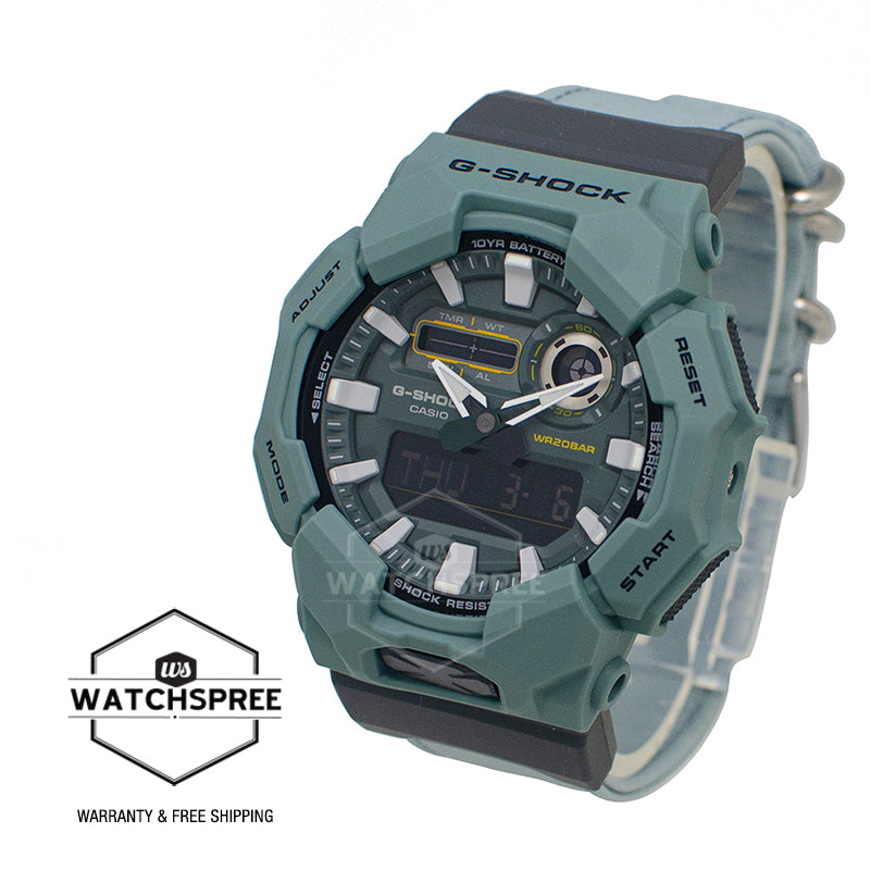 Casio G-Shock GA-010 Lineup Carbon Core Guard Structure CORDURA Turquoise Cloth Band Watch GA010CE-2A GA-010CE-2A