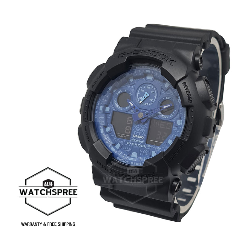 Casio G-Shock GA-100 Lineup Black Resin Band Watch GA100BP-1A GA-100BP-1A