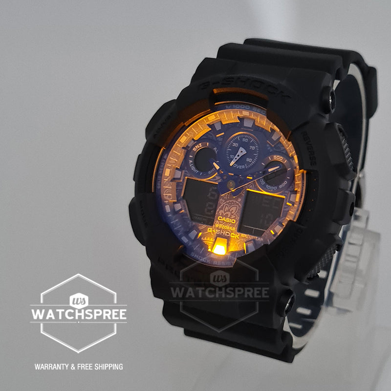 Casio G-Shock GA-100 Lineup Black Resin Band Watch GA100BP-1A GA-100BP-1A