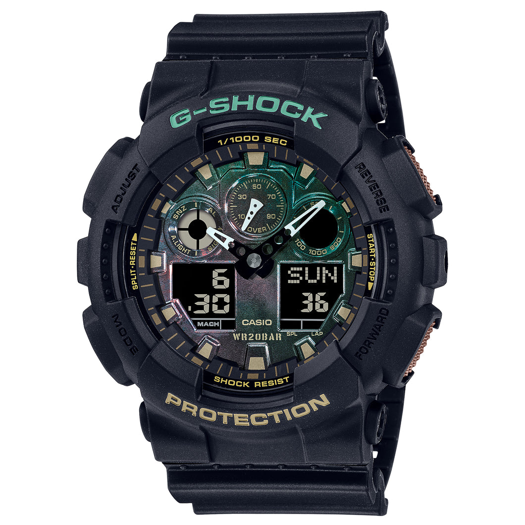 Casio G-Shock GA-100 Lineup Neoclassic Black Resin Band Watch GA100RC-1A GA-100RC-1A