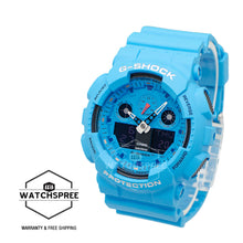 Load image into Gallery viewer, Casio G-Shock Hot Rock Sounds Special Color Model Blue Resin Band Watch GA100RS-2A GA-100RS-2A
