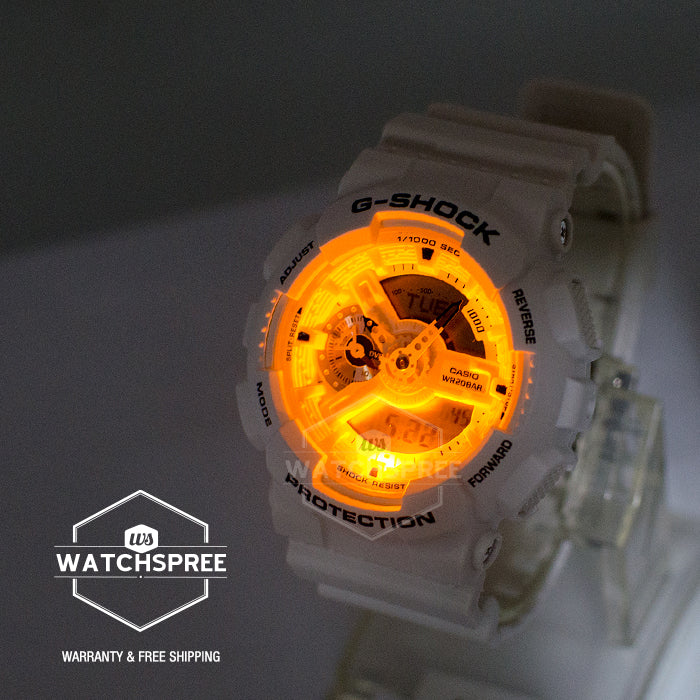 Casio G-Shock White Theme Special Color Model Watch GA110MW-7A GA-110MW-7A