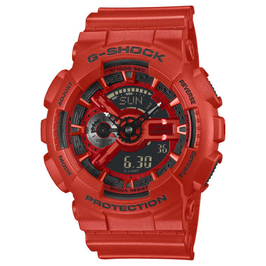 Casio G-Shock GA-110 Lineup Iconic Red Series Bio-Based Red Resin Band Watch GA110RRB-4A GA-110RRB-4A