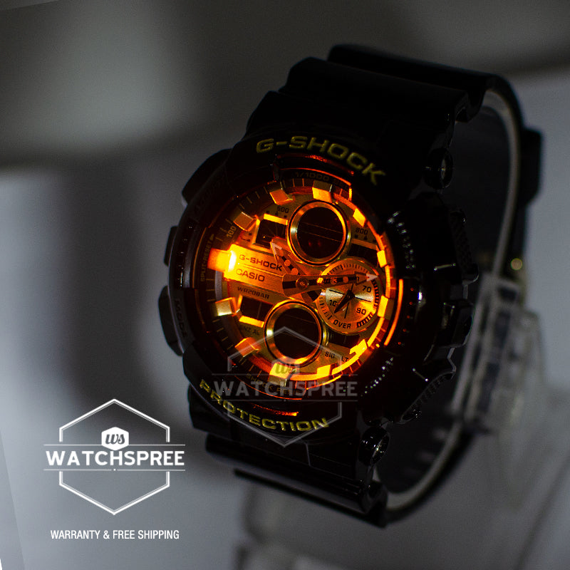 Casio G-Shock Special Color GA Series Black Resin Band Watch GA140GB-1A1 GA-140GB-1A1