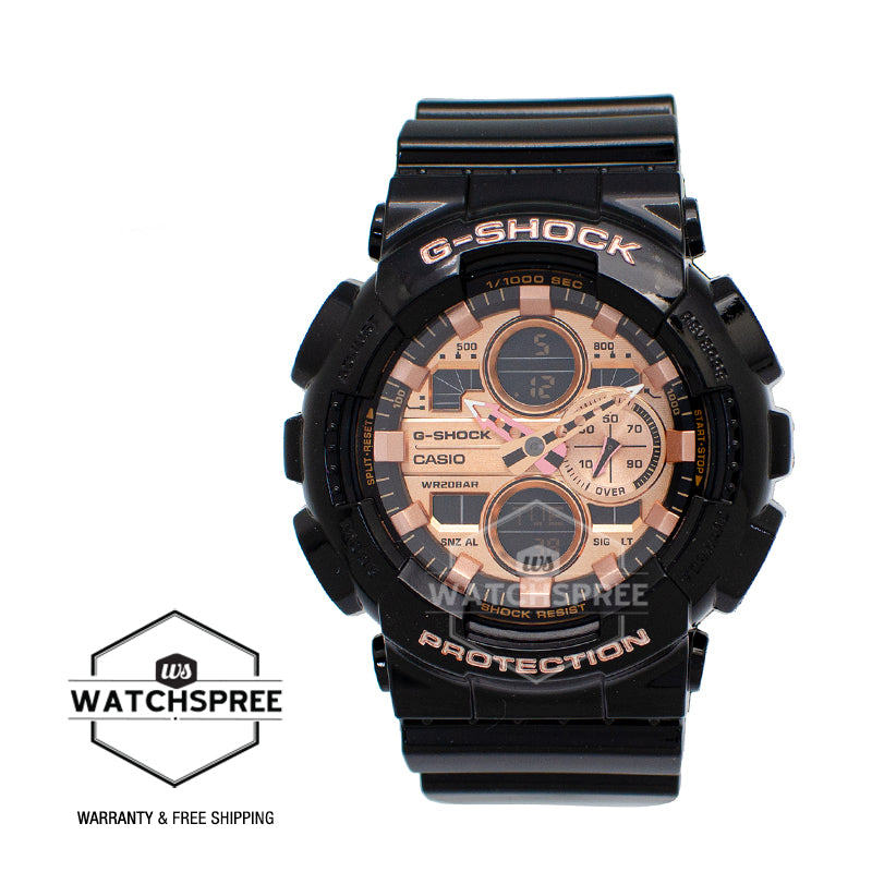 Casio G-Shock Special Color GA Series Black Resin Band Watch GA140GB-1A2 GA-140GB-1A2
