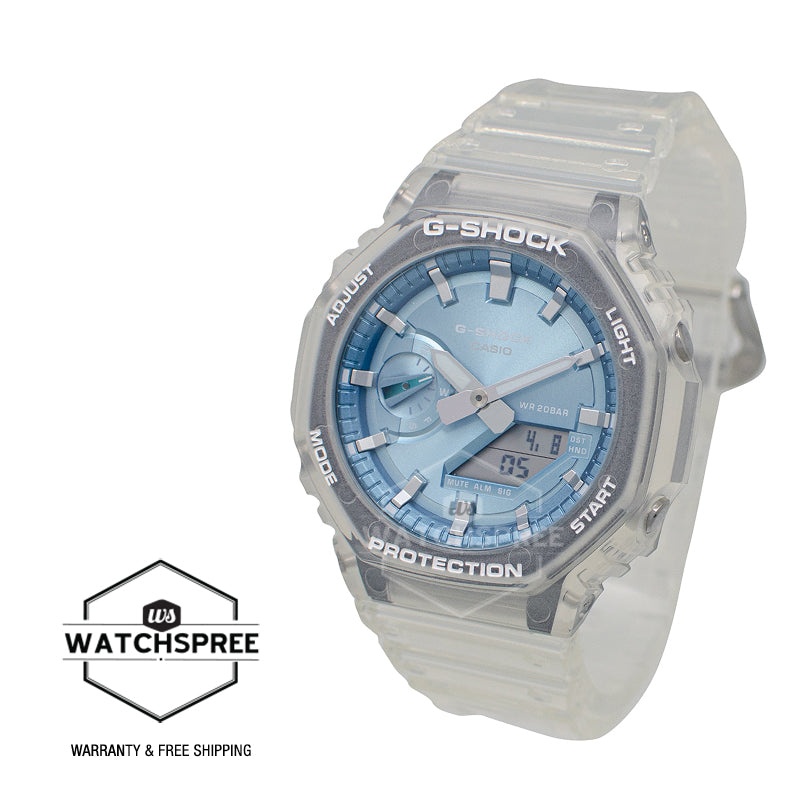 Casio G-Shock GA-2100 Lineup Carbon Core Guard Structure Transparent Resin Band Watch GA2100BM-7A2 GA-2100BM-7A2