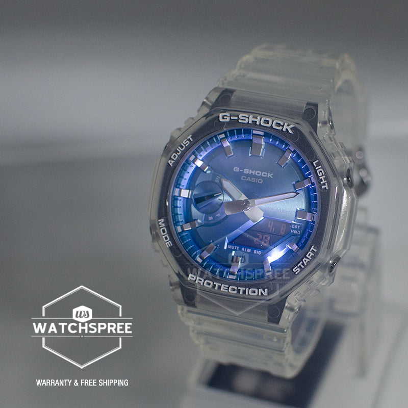 Casio G-Shock GA-2100 Lineup Carbon Core Guard Structure Transparent Resin Band Watch GA2100BM-7A2 GA-2100BM-7A2