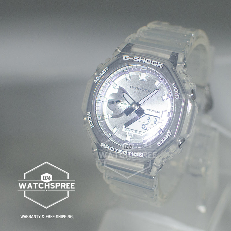 Casio G-Shock GA-2100 Lineup Carbon Core Guard Structure Transparent Resin Band Watch GA2100BM-7A8 GA-2100BM-7A8