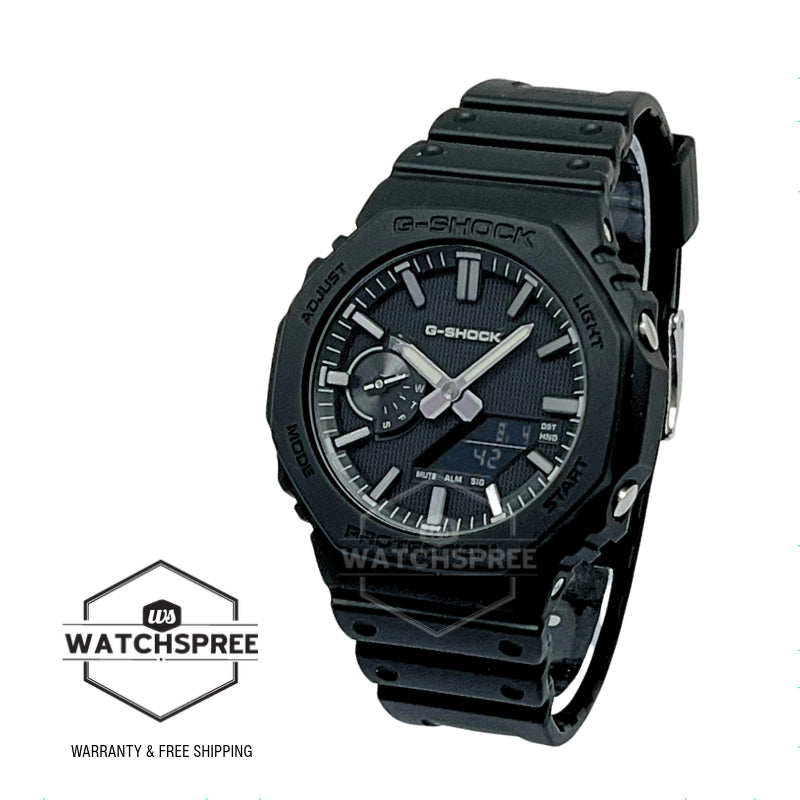 Casio G-Shock GA-2100 Lineup Carbon Core Guard Structure Luxe Black Series Bio-Based Black Resin Band Watch GA2100LXB-1A GA-2100LXB-1A