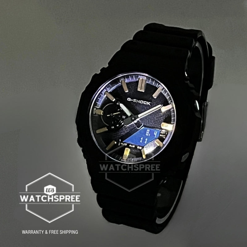 Casio G-Shock GA-2100 Lineup Carbon Core Guard Structure Luxe Black Series Bio-Based Black Resin Band Watch GA2100LXB-1A9 GA-2100LXB-1A9