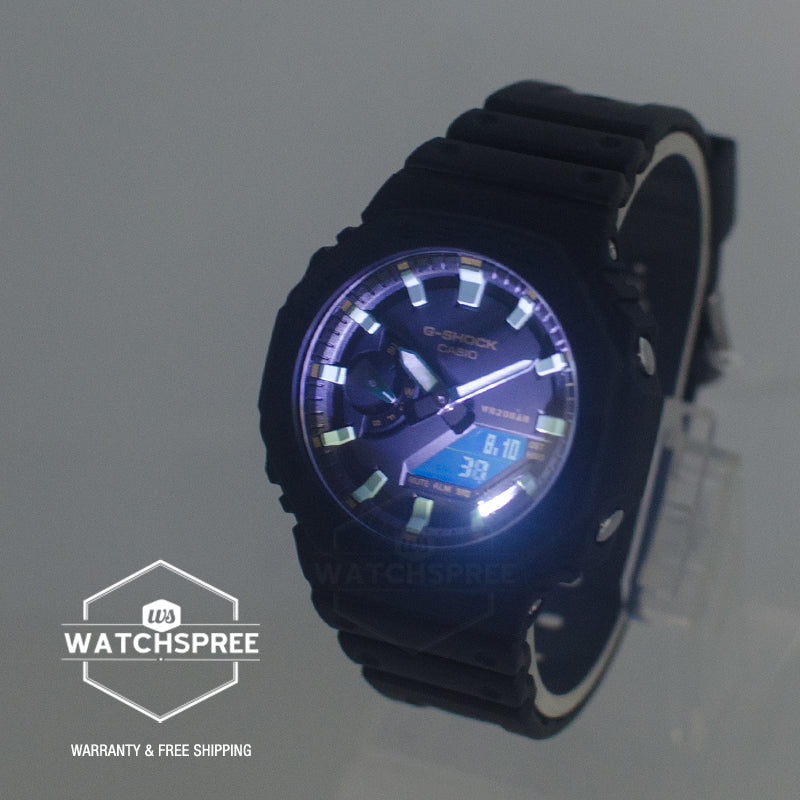 Casio G-Shock GA-2100 Lineup Carbon Core Guard Structure Neoclassic Black Resin Band Watch GA2100RC-1A GA-2100RC-1A