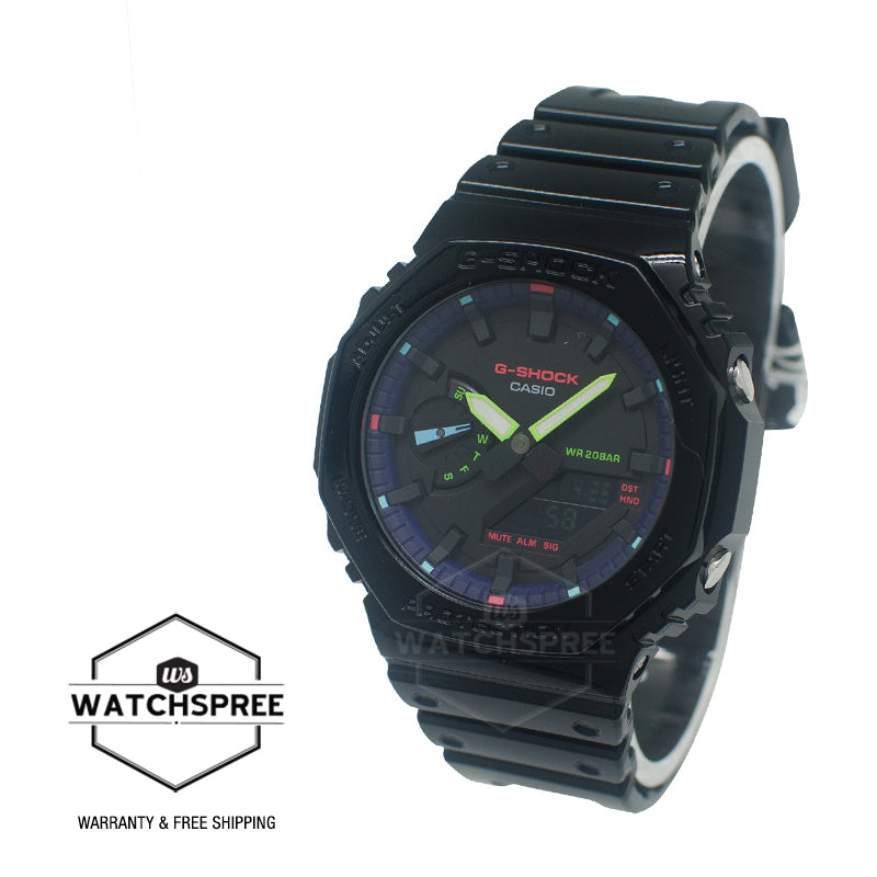Casio G-Shock GA-2100 Lineup Carbon Core Guard Structure Virtual Rainbow Series Watch GA2100RGB-1A GA-2100RGB-1A