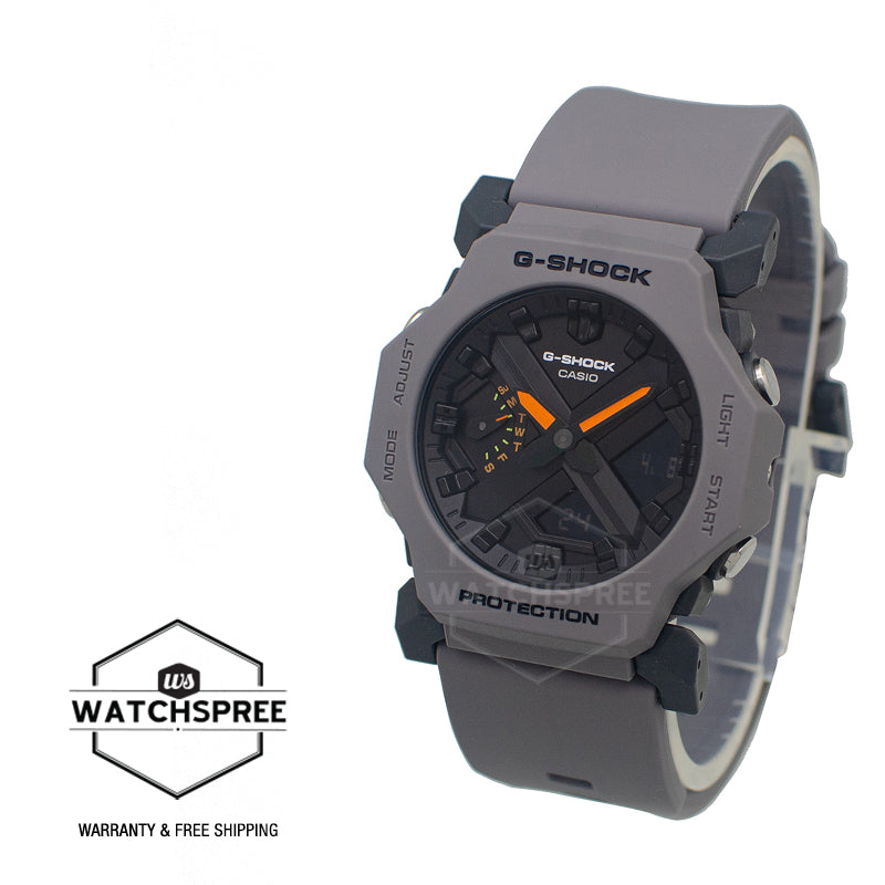 Casio G-Shock GA-2300 Lineup Minimalist Design Dark Grey Resin Band Watch GA2300-8A GA-2300-8A